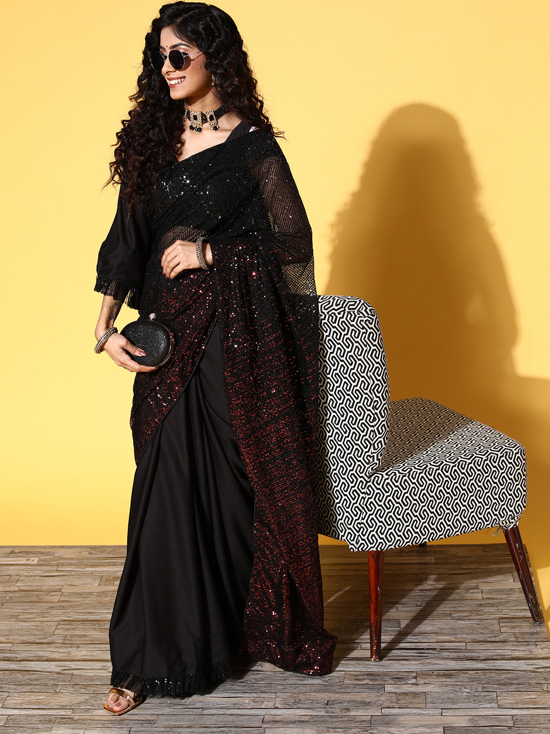Tikhi Imli Woman Embellished Sequinned Satin Grab2Buy 