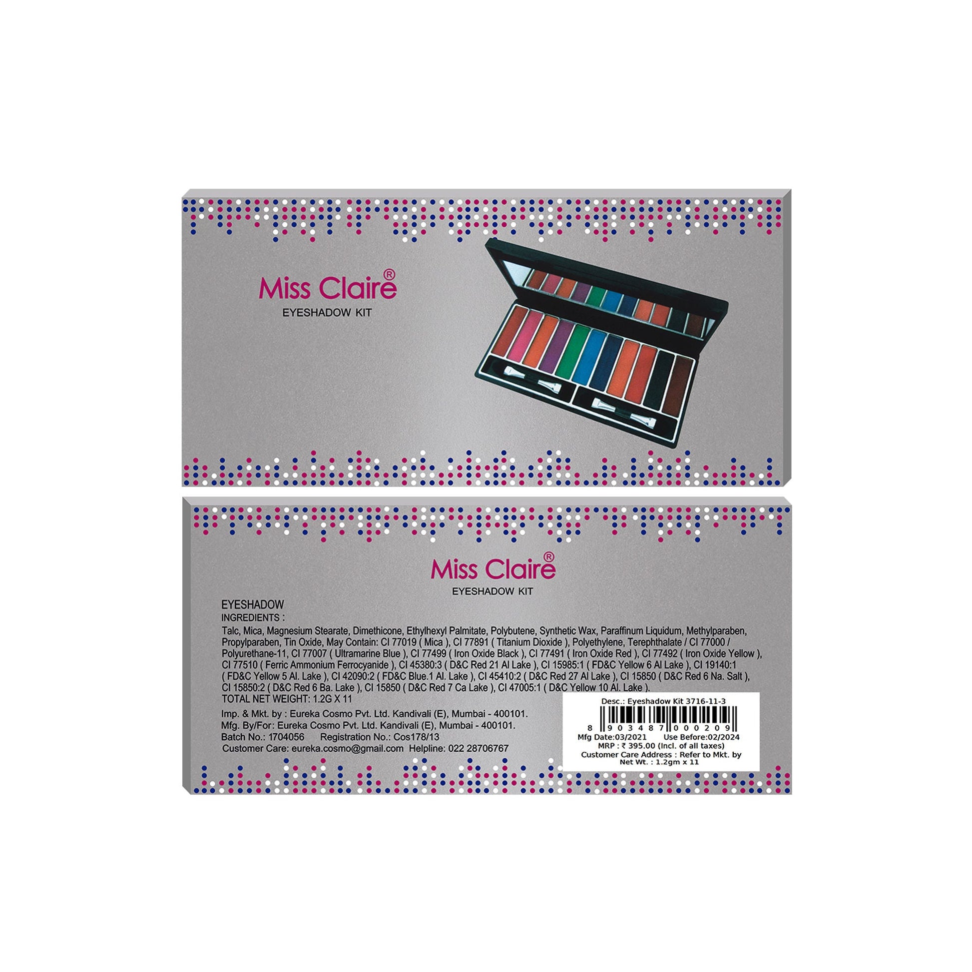 Miss Claire Eyeshadow Kit - 3716-11-3