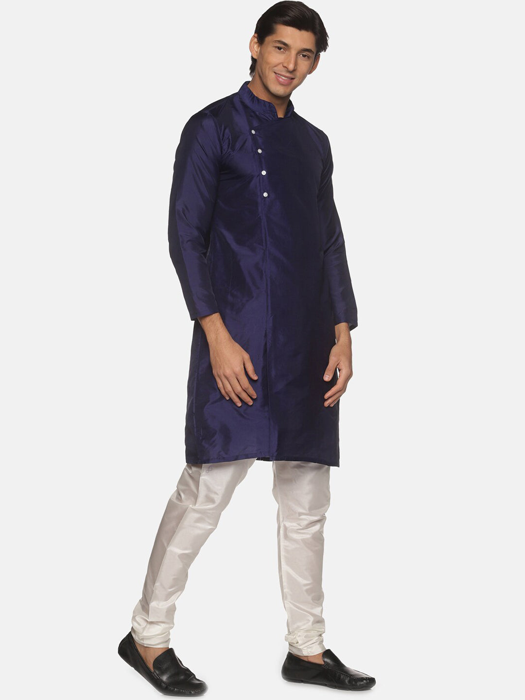 Sethukrishna Mens Navy Blue Kurta with Pyjamas