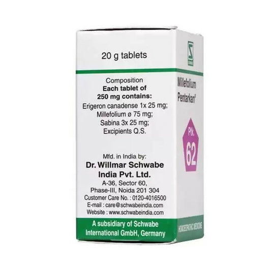 Dr. Willmar Schwabe India Millefolium Pentarkan Ptk 62 Tablets - Grab2buy