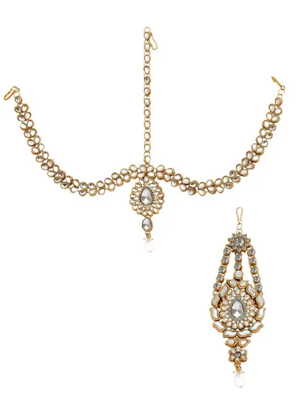 Tehzeeb Creations Traditional Kundan Bridal Set Tehzeeb Creations