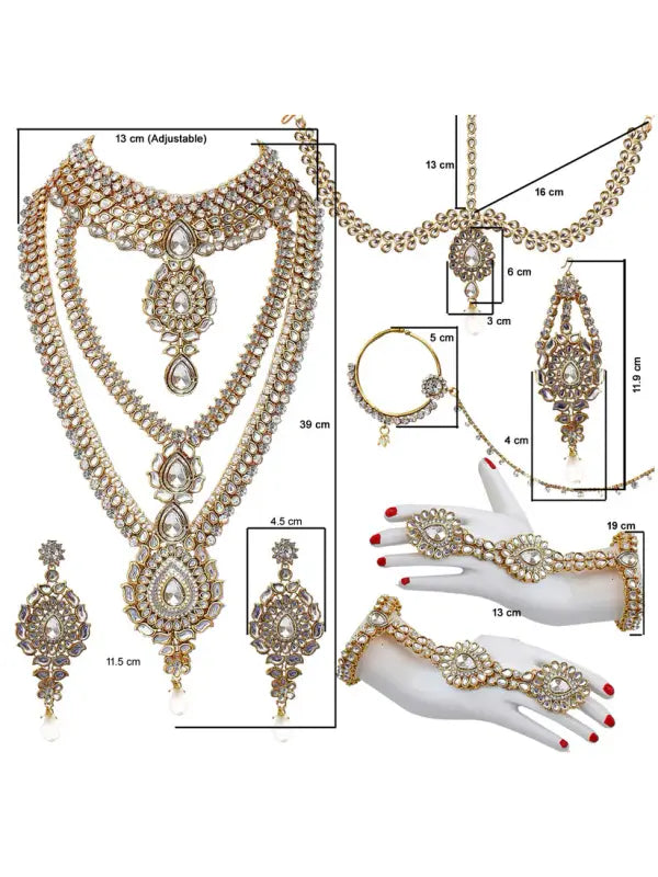 Tehzeeb Creations Traditional Kundan Bridal Set Tehzeeb Creations