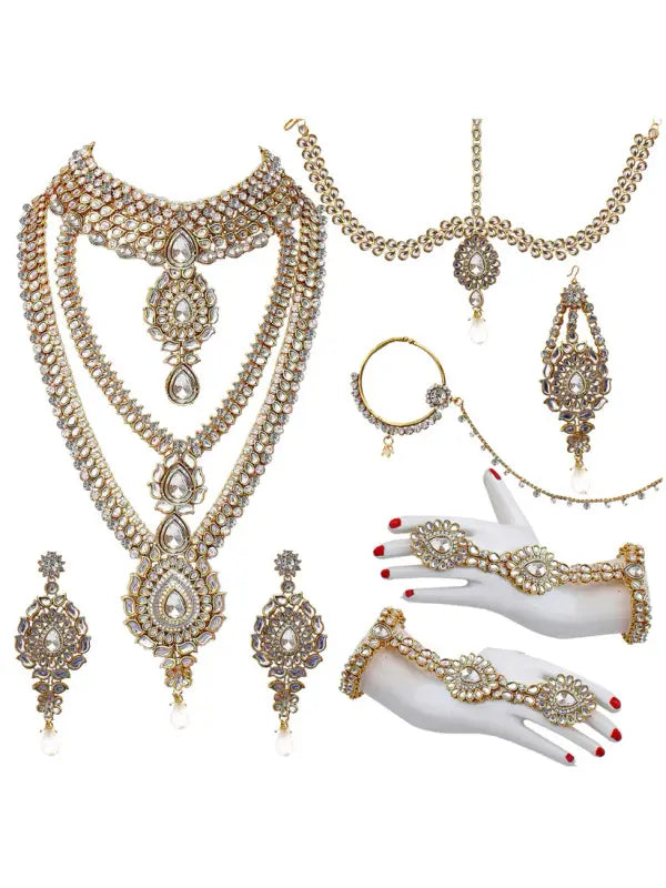 Tehzeeb Creations Traditional Kundan Bridal Set Tehzeeb Creations
