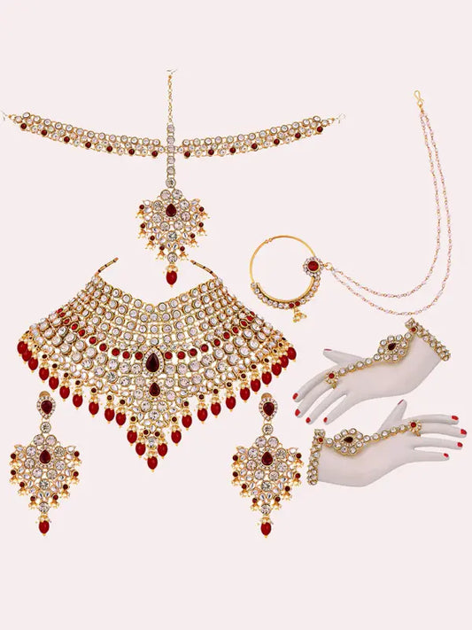 Tehzeeb Creations Bridal Set with sheeshpatti for Girls & Women Tehzeeb Creations