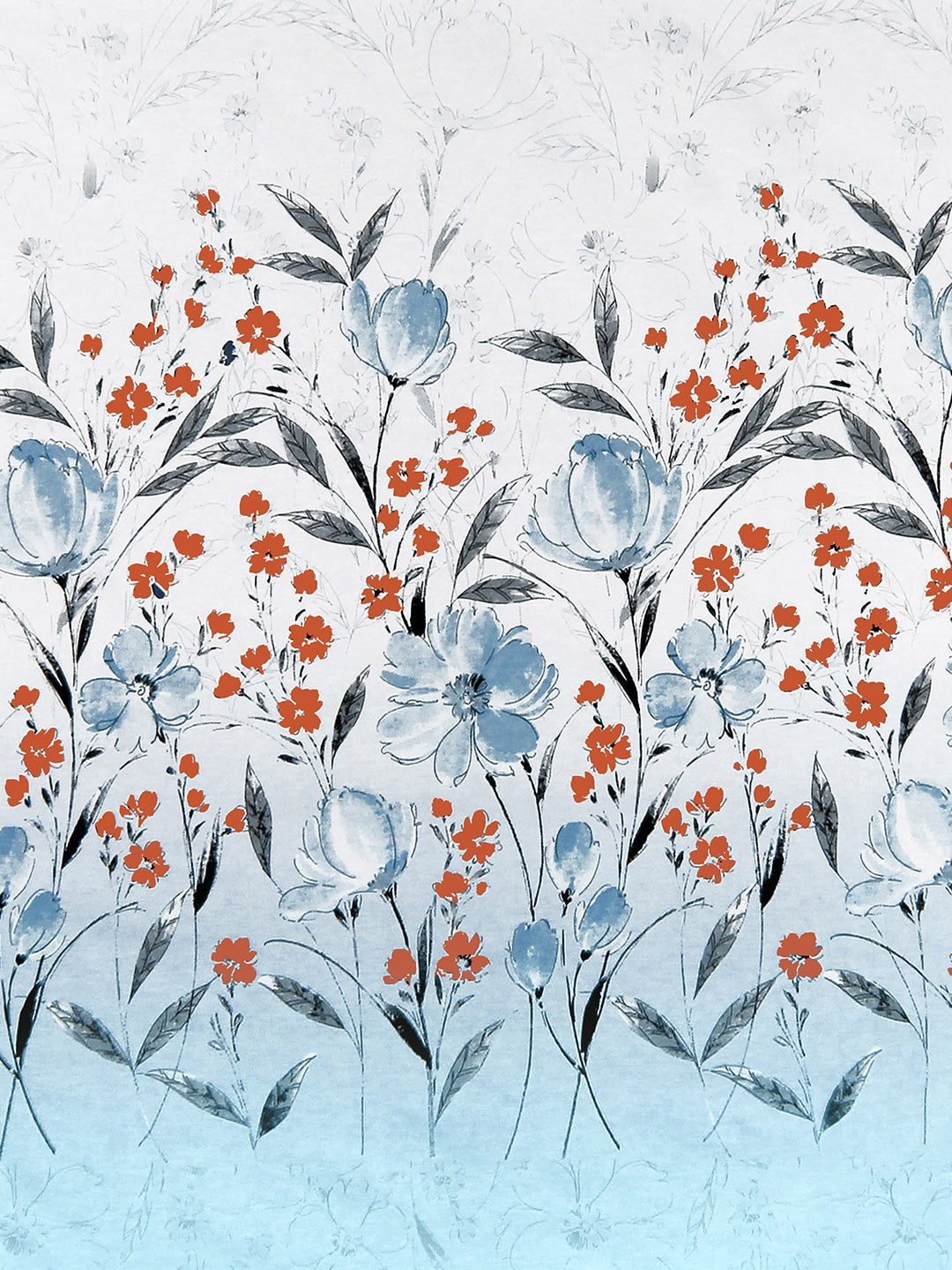 Story@home White & Blue Floral 210 TC Cotton 1 King Bedsheet with 2 Pillow Covers  Grab2Buy Story@home Grab2Buy
