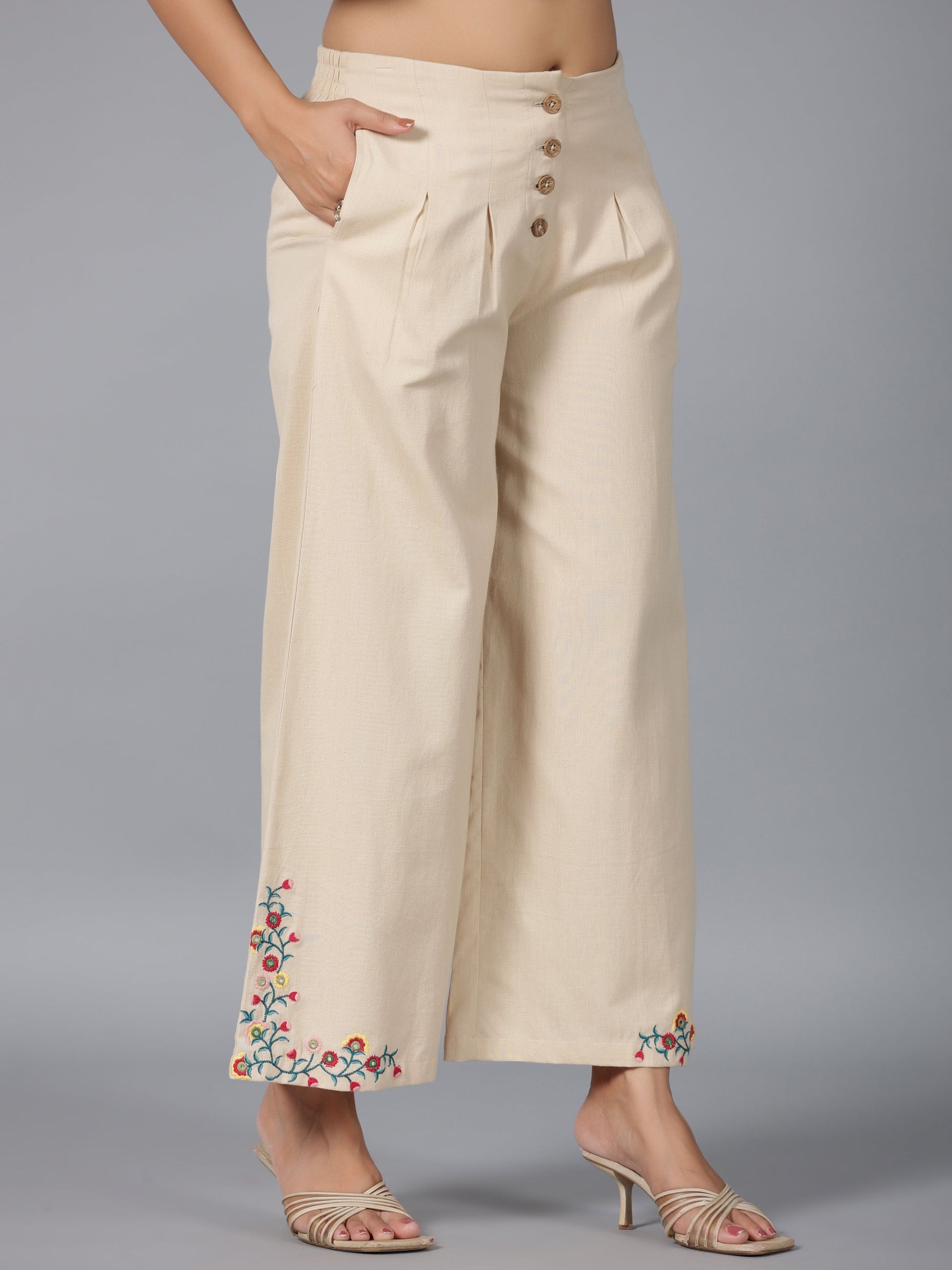 Juniper Women Blue Rayon Embroidered Clothing Set