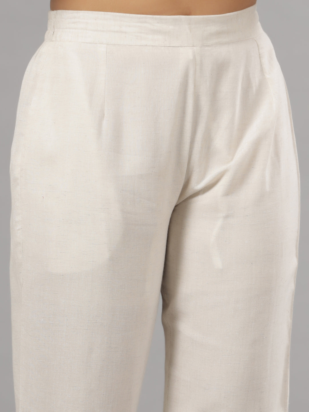 Juniper Women Natural Liva Rayon Solid Pants