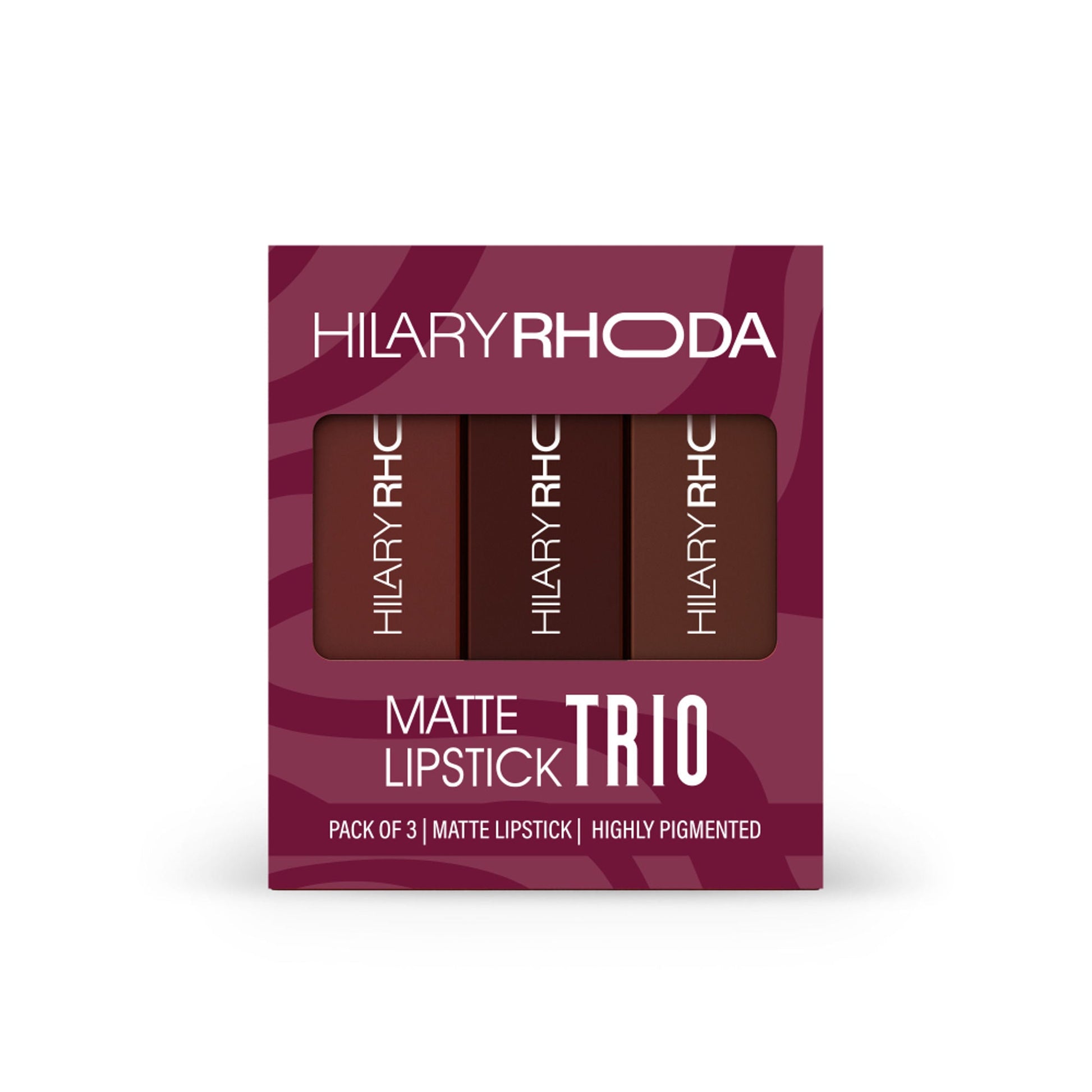 Hilary Rhoda Matte Lipstick Pack Of 3 - Mauve-Lous Trio 03
