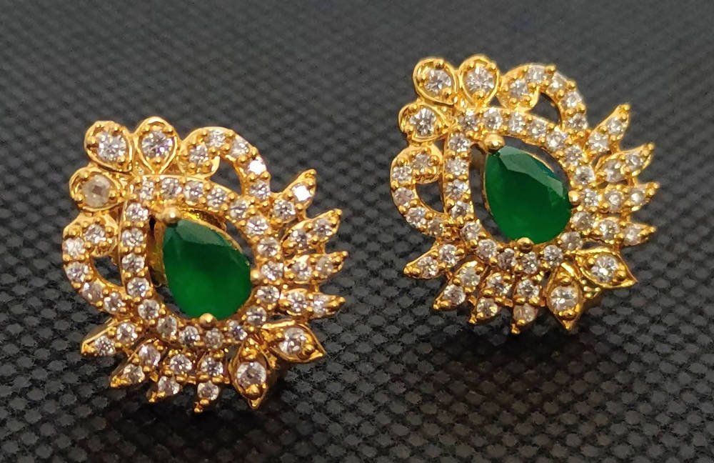 AD Emeralds 4 in 1 Earrings
