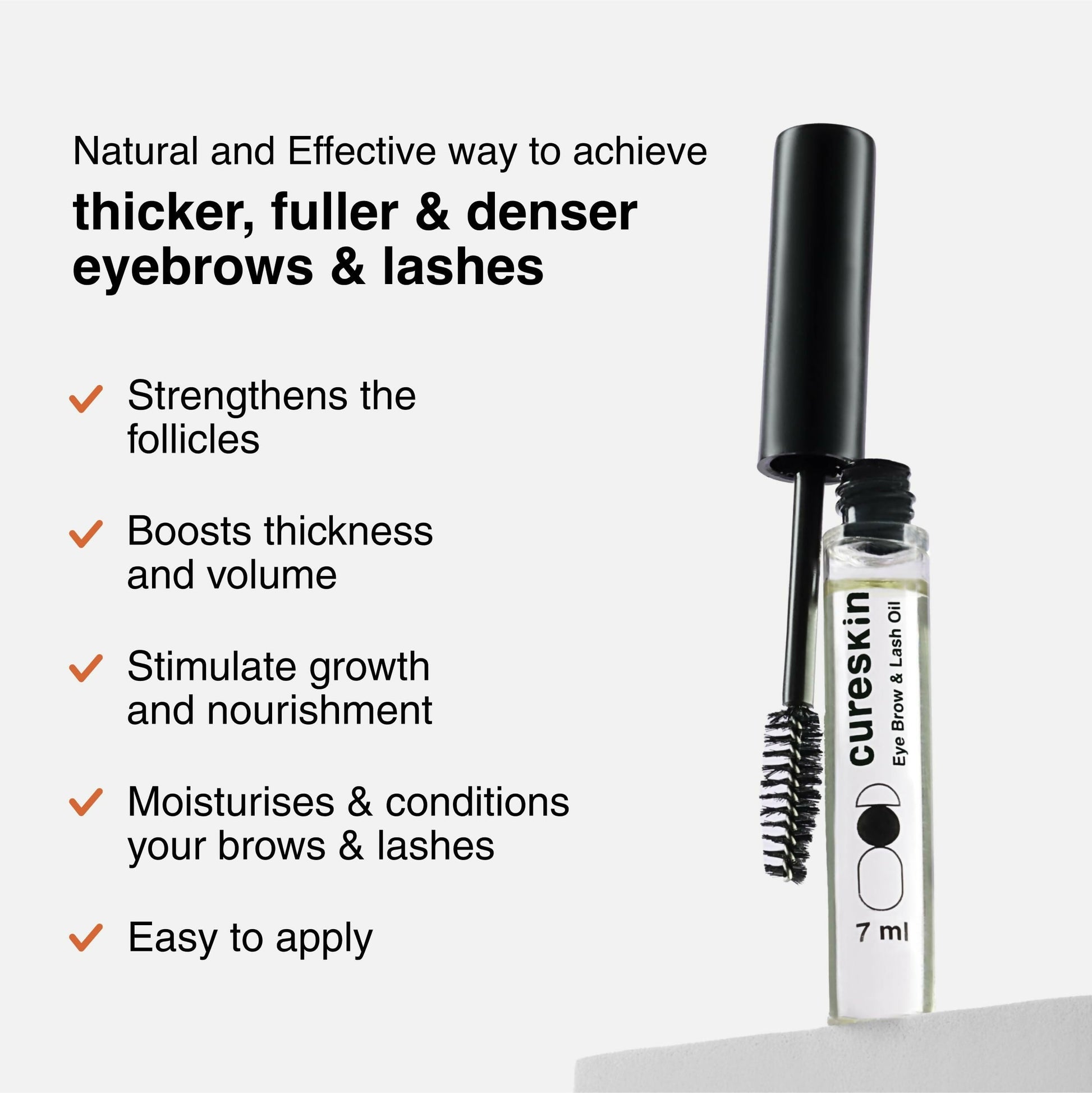 Cureskin Eye Brow & Lash Oil - Eyelash Growth Serum 
