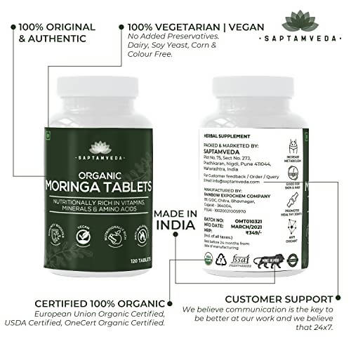 Saptamveda Natural Moringa Tablets 