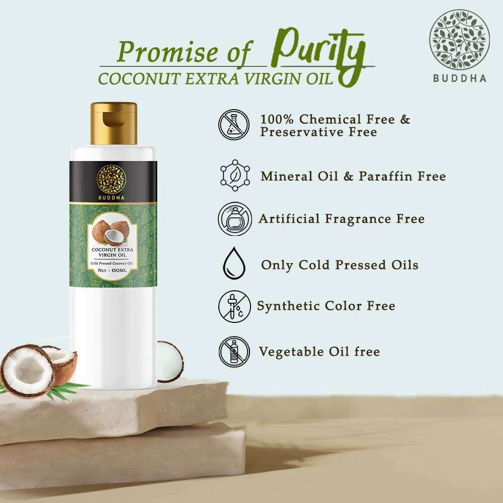 Buddha Natural Cold Pressed Virgin Coconut Oil - For Skin, Hair And Baby Care Hair Oil - Grab2buy