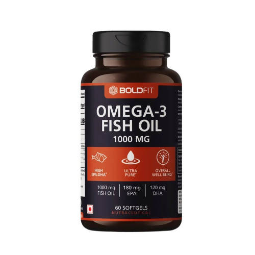 Boldfit Omega 3 Fish Oil 1000mg Softgels - Grab2buy
