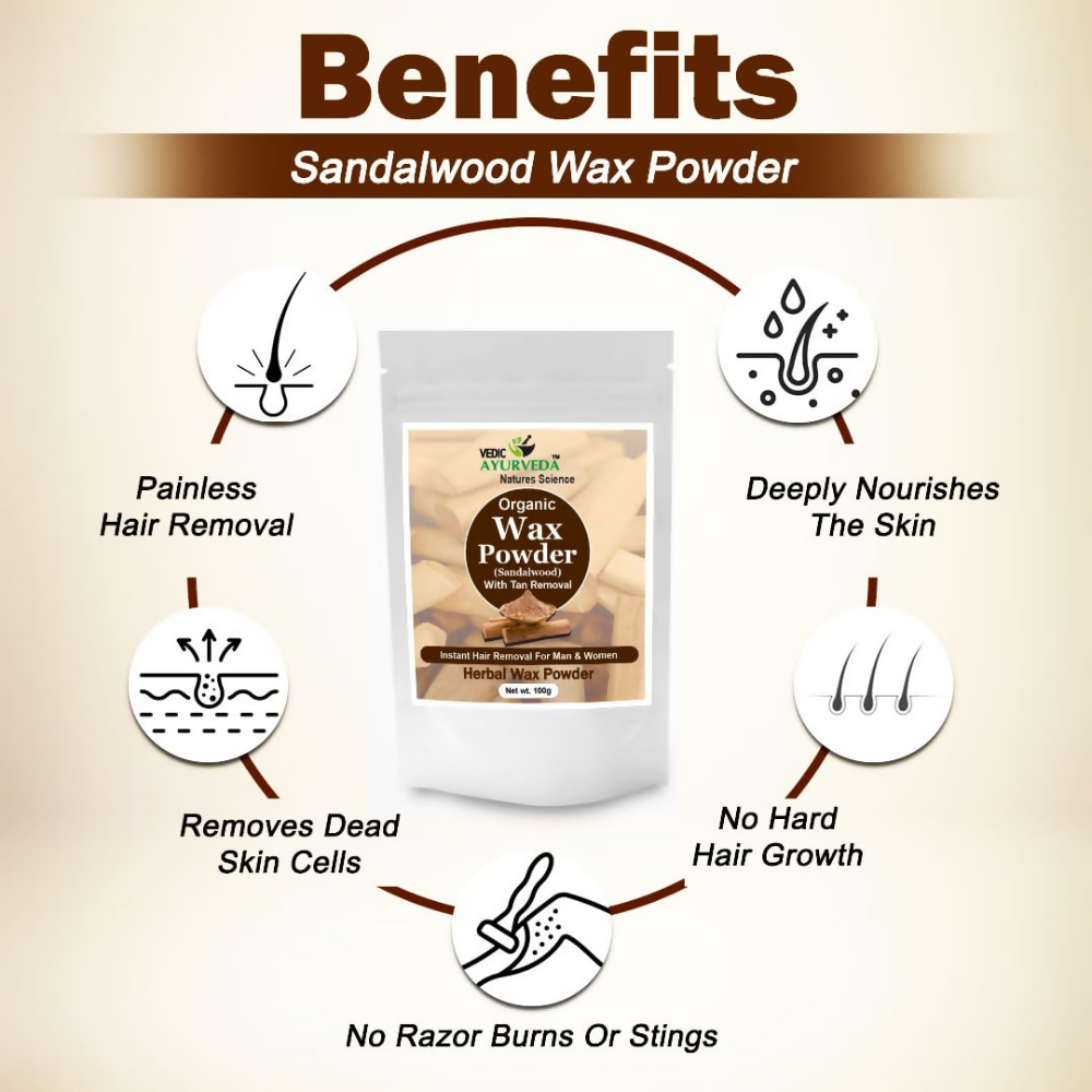 VedicAyurveda Herbal Wax Powder - Sandalwood  Grab2Buy VedicAyurveda Grab2Buy