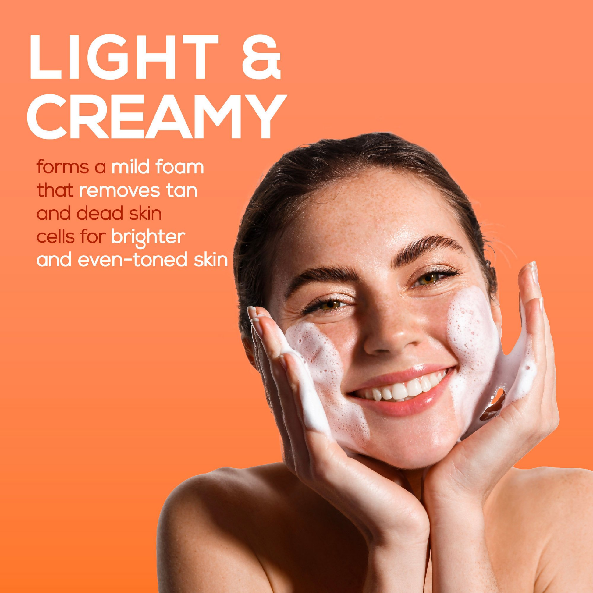 Joy De Tan Papaya Face Wash For Dark Spots Tan & Dead Skin Removal 