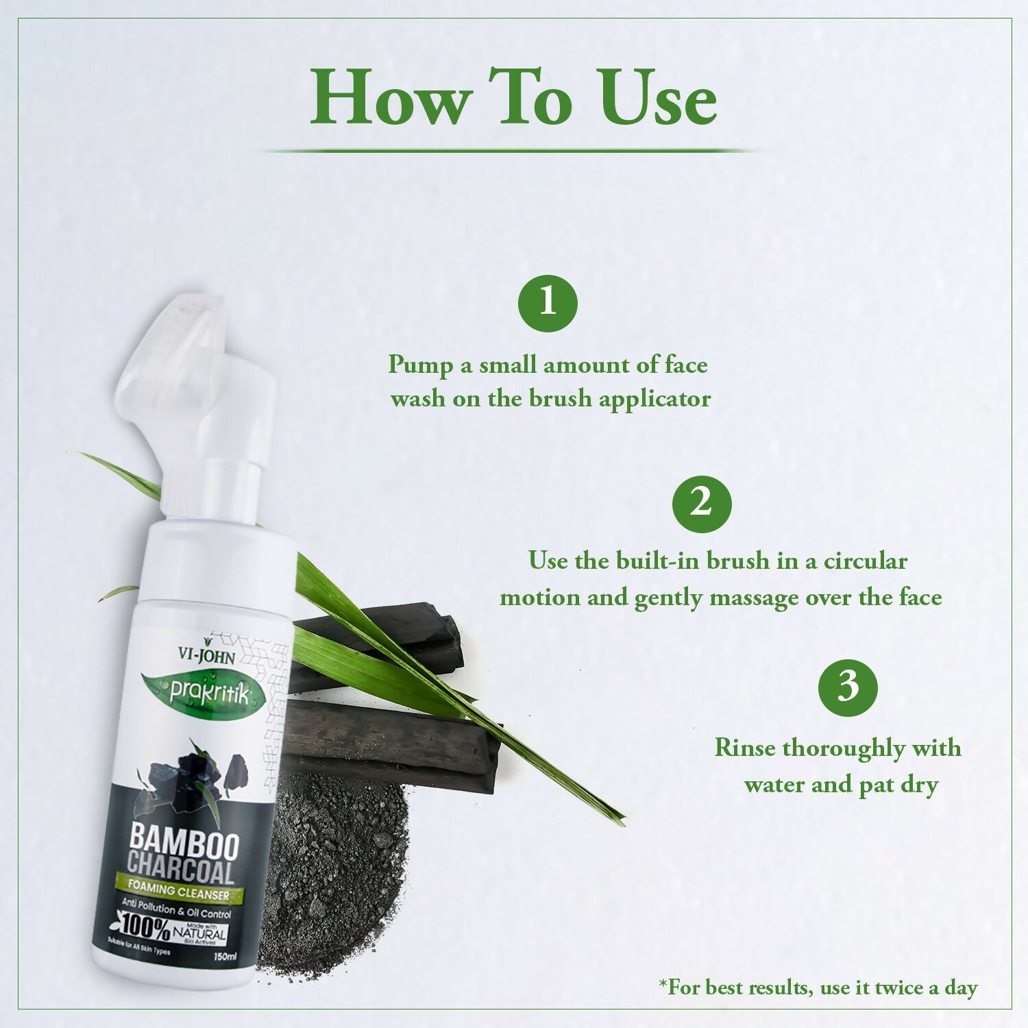 VI-JOHN Prakritik Bamboo Charcoal geling , Removes Tan, 100% Natural Bio Actives Face Wash  Grab2Buy VI-JOHN Grab2Buy