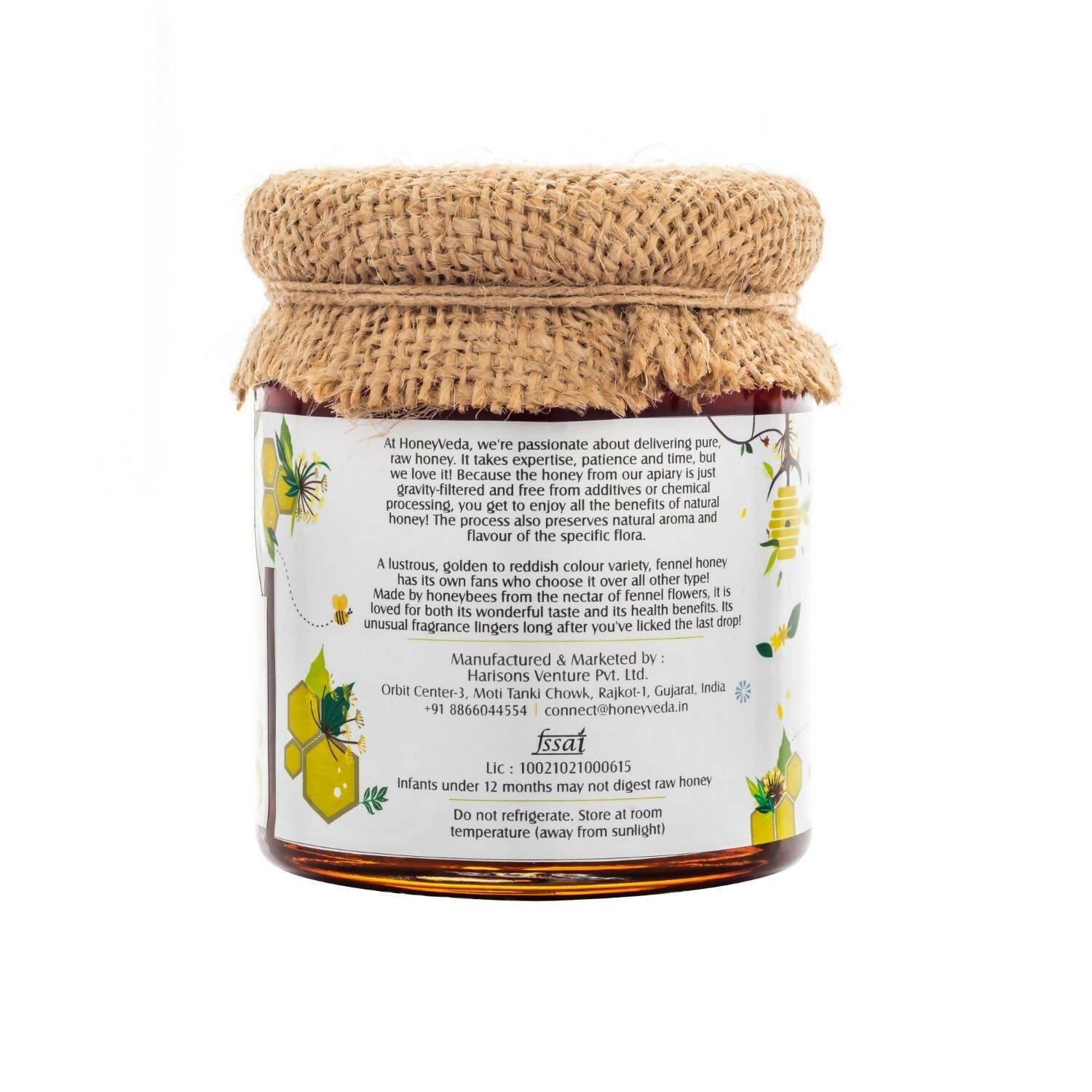 HoneyVeda Premium Raw Fennel Honey - Grab2buy