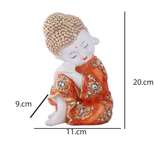Mariner's Creation Resin Marble Baby Buddha Statue - Grab2buy