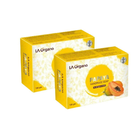 LA Organo Papaya Handmade Natural Bath Soap | Swadesiicart