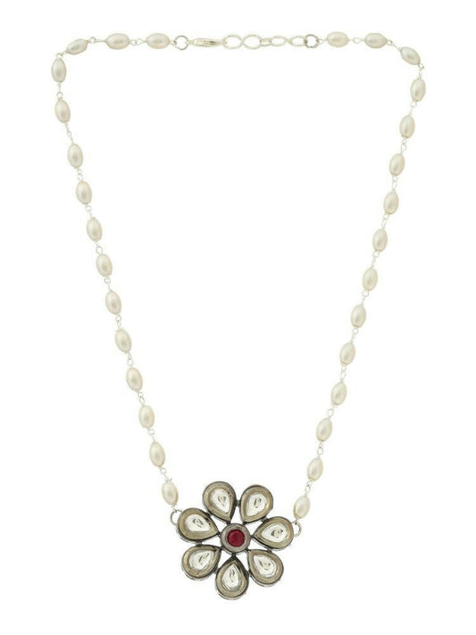 Flower Kundan Necklace - Ruby Raang | Grab2Buy