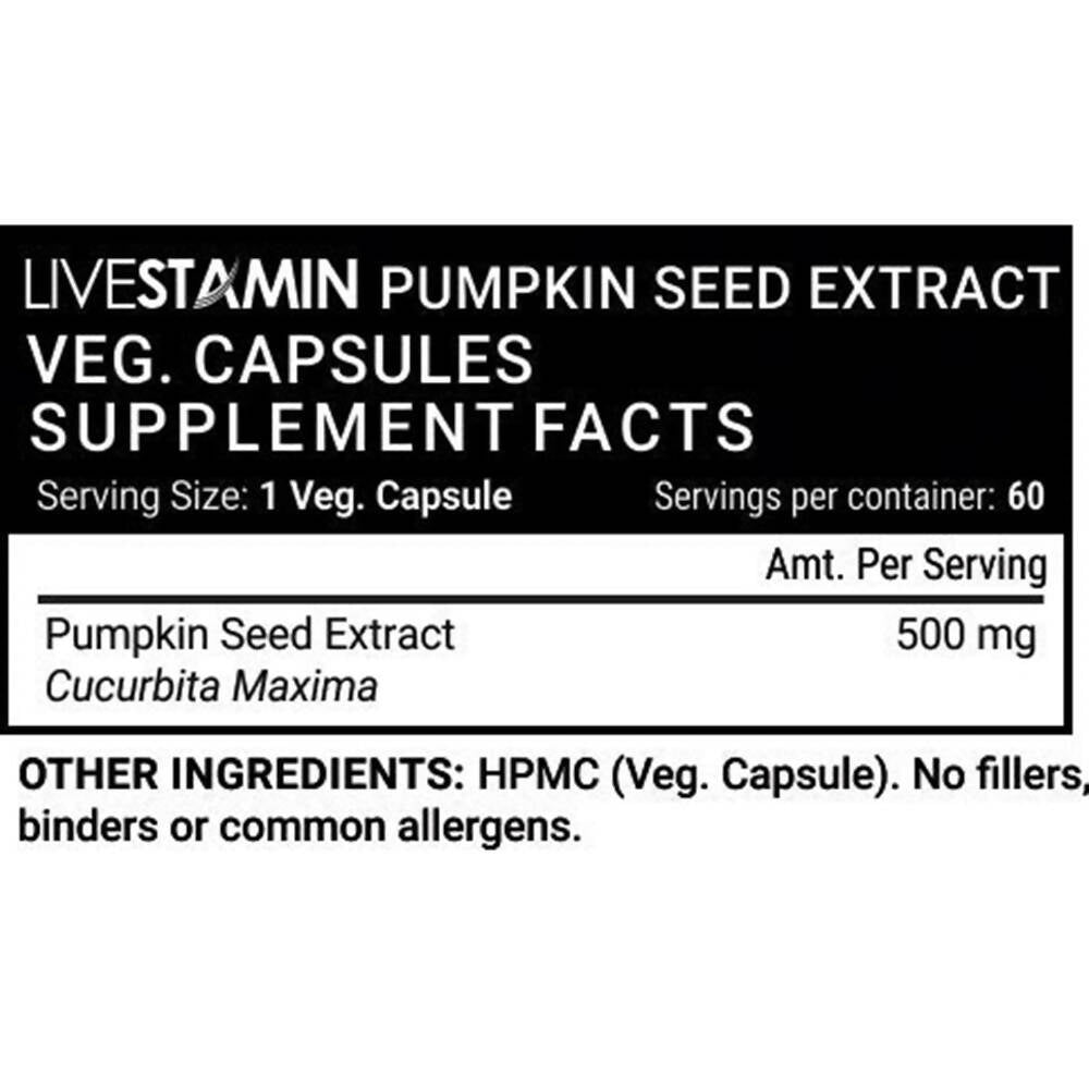 Livestamin Pumpkin Seed Extract Capsules - Grab2buy