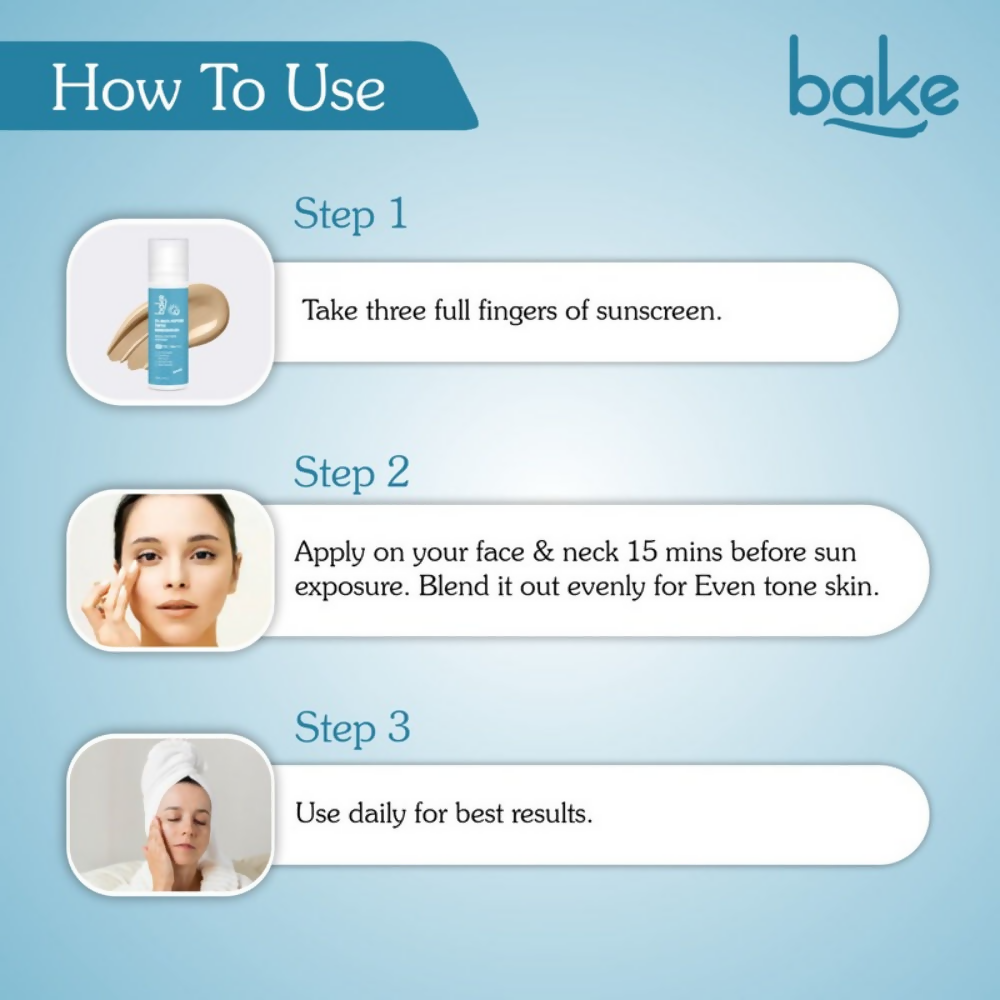 Bake 2% Multi Peptide Tinted Sunscreen Gel SPF 70 PA+++  Grab2Buy Bake Grab2Buy