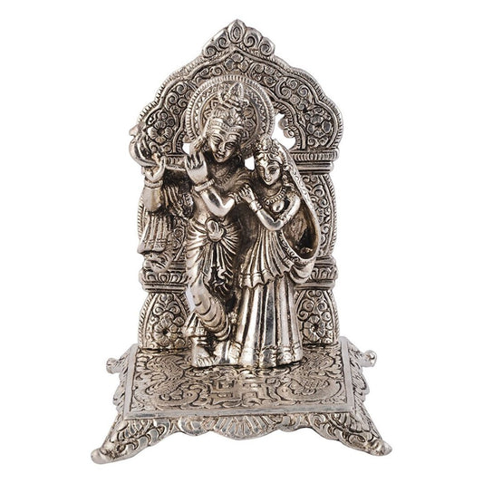 International Gift Silver Plated Radha Krishna Idol - Grab2buy