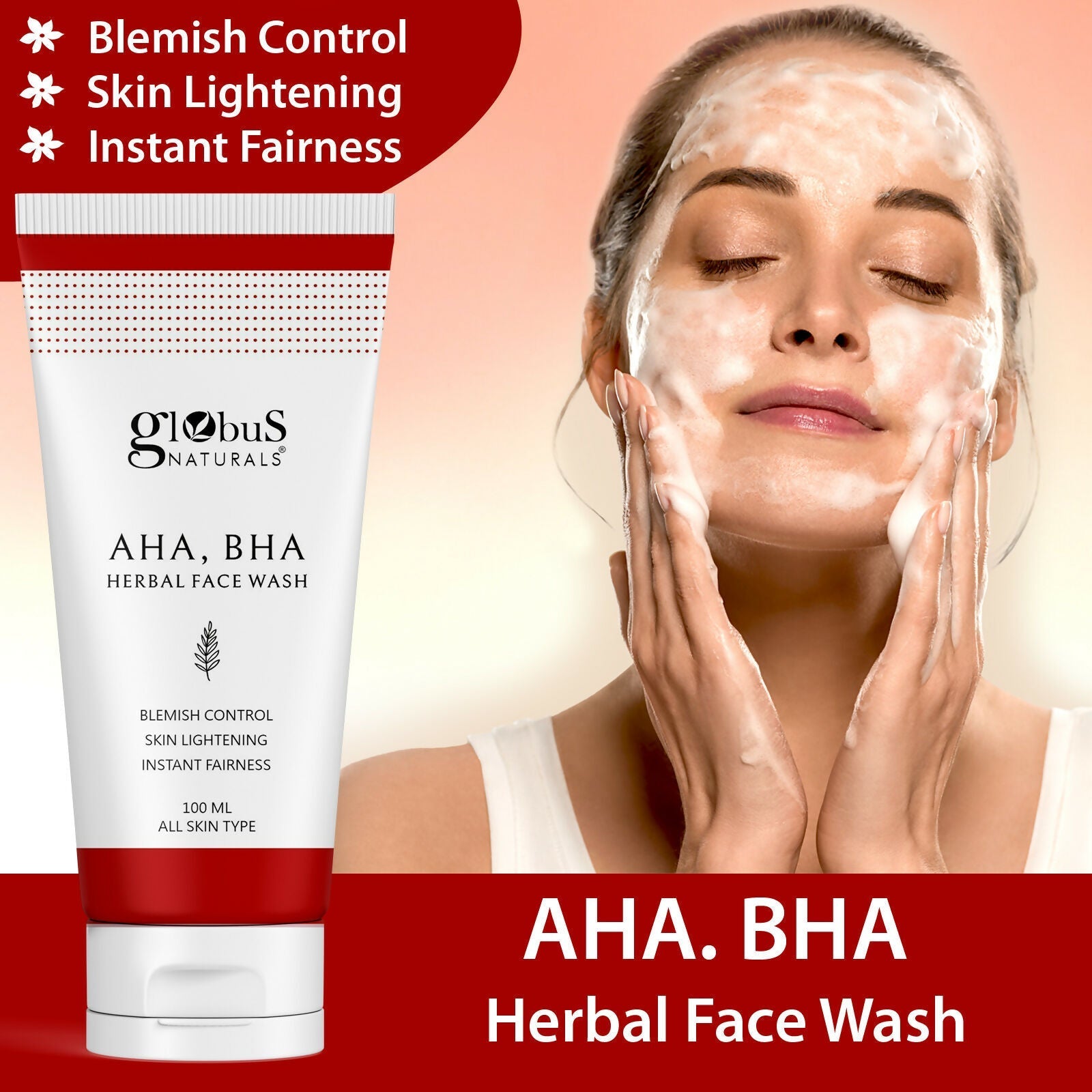 Globus Naturals AHA BHA Herbal Face Wash 