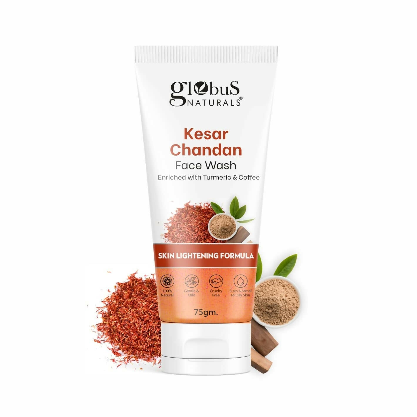 Globus Naturals Kesar Chandan Skin Lightening & Tan Removal Face wash - Grab2buy