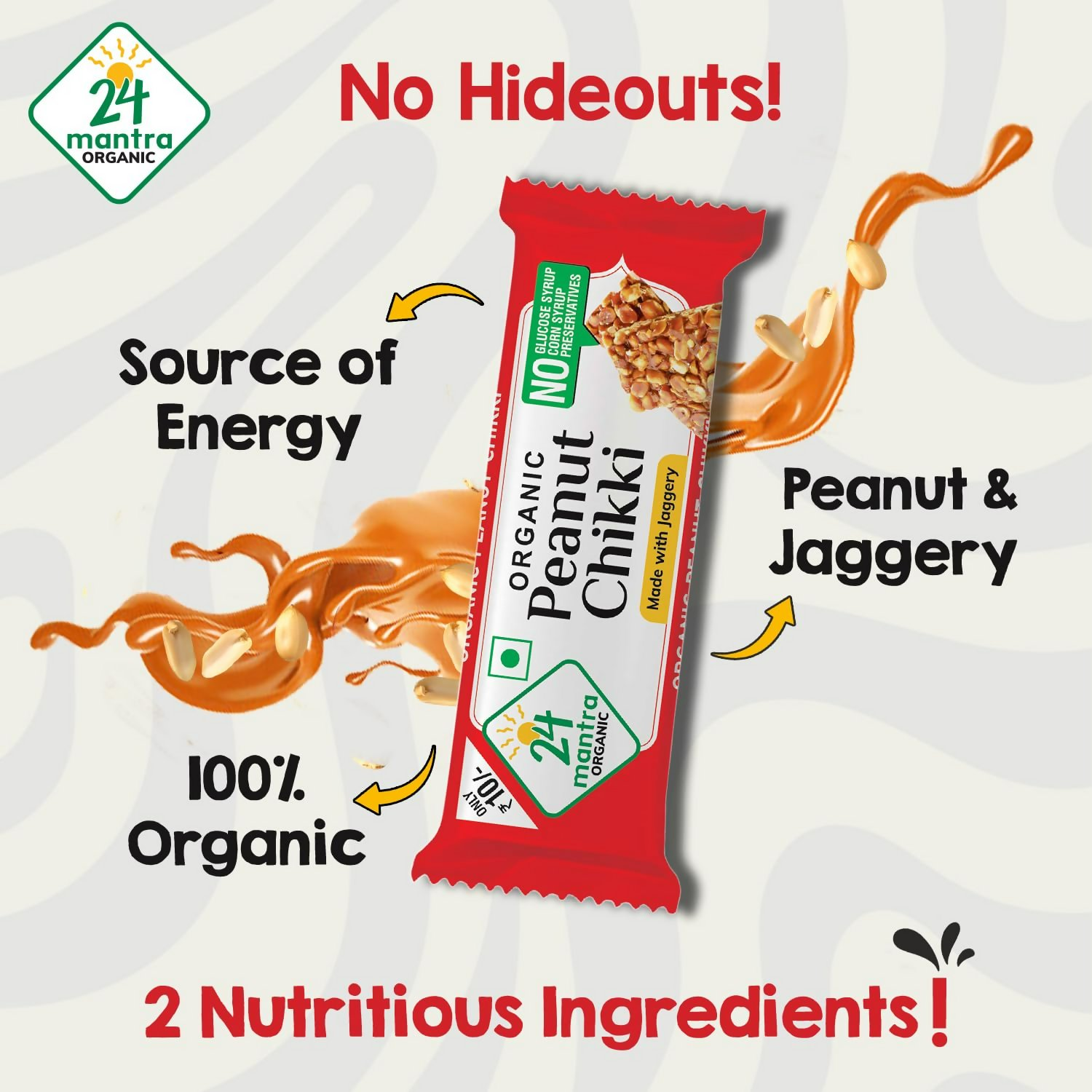 24 Mantra Organic Peanut Chikki 