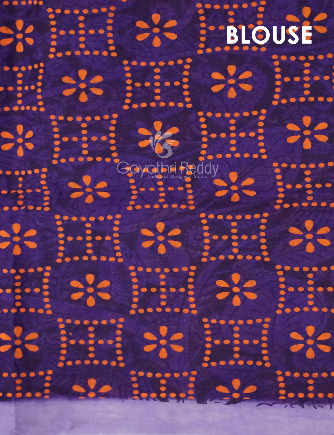 Lavendar & Blue Combo Bird Design Pure Kota Cotton Saree By Gayathri Reddy Designer Studio - Grab2buy