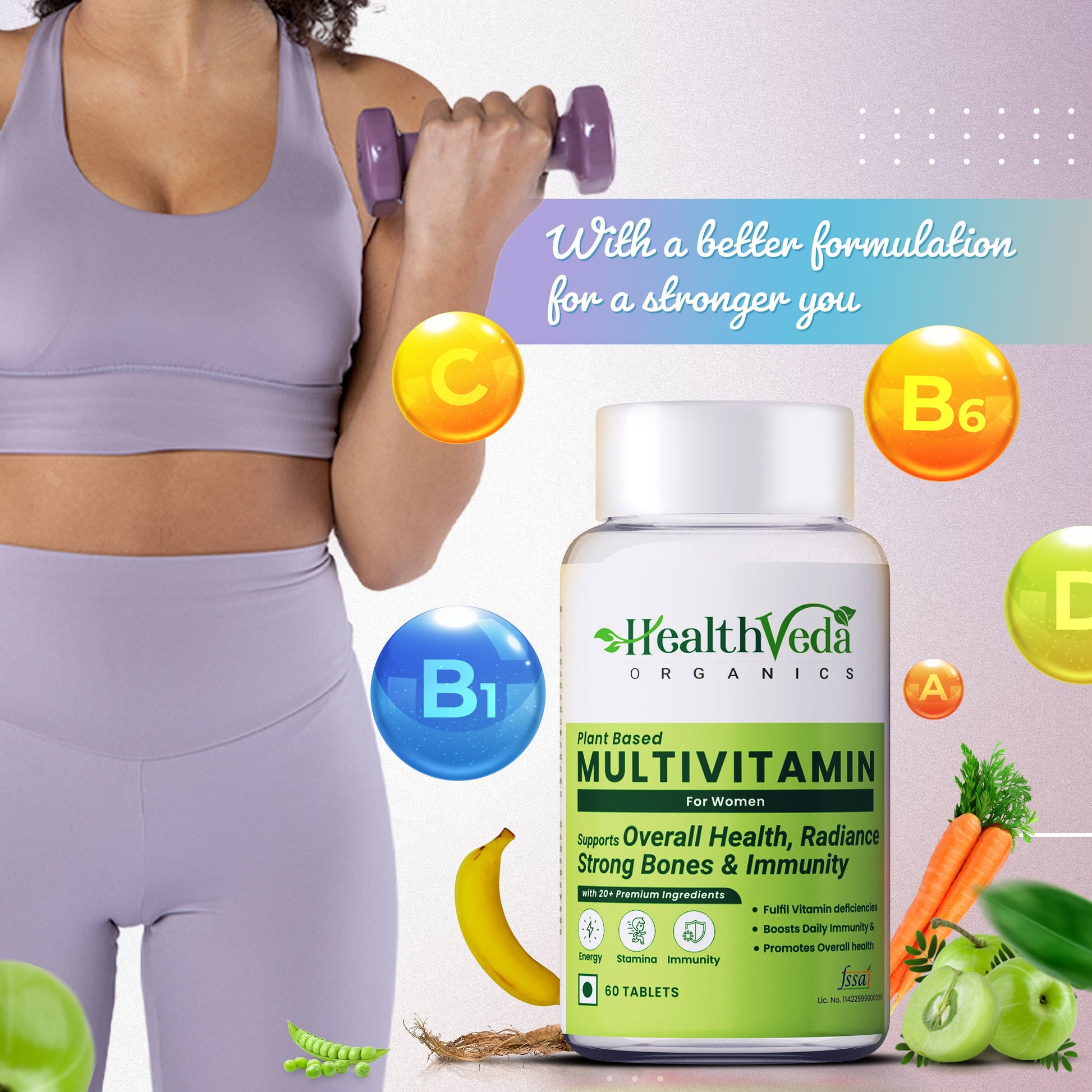 Health Veda Organics Multivitamin for Women Tablets For Women 