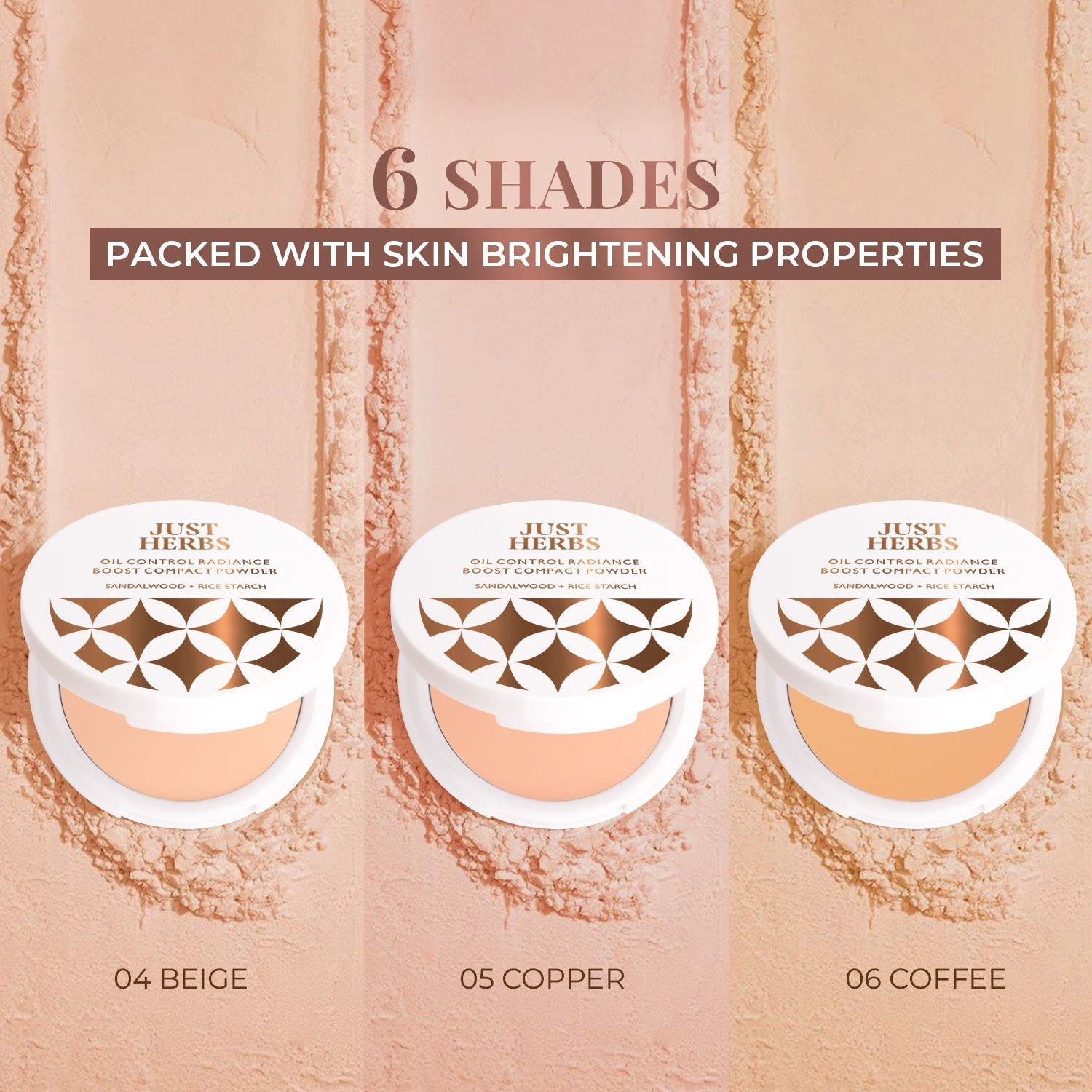 Oil Control Radiance Boost Compact Powder with Sandalwood & Rice Starch 