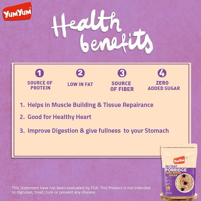 Yum Yum Instant Zero Added Sugar Porridge Pouch  Grab2Buy Yum Yum Grab2Buy