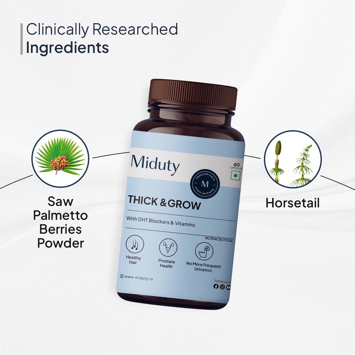 Miduty by Palak Notes Thick & Grow Capsules - Grab2buy