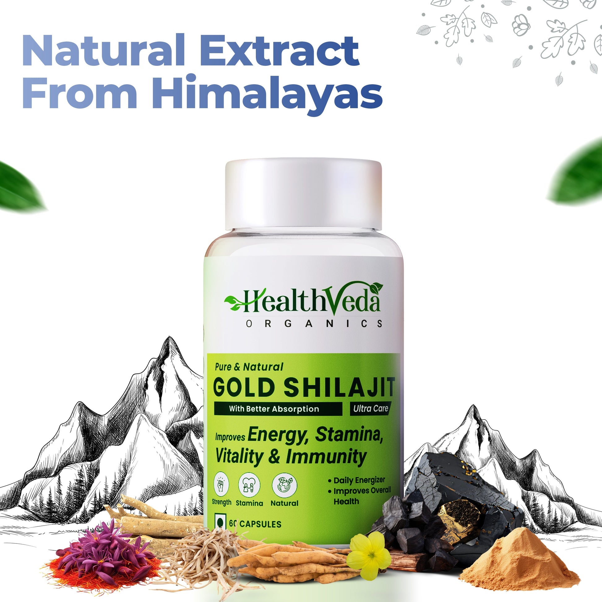 Health Veda Organics Gold SJ Veg Capsules Health Veda Organics