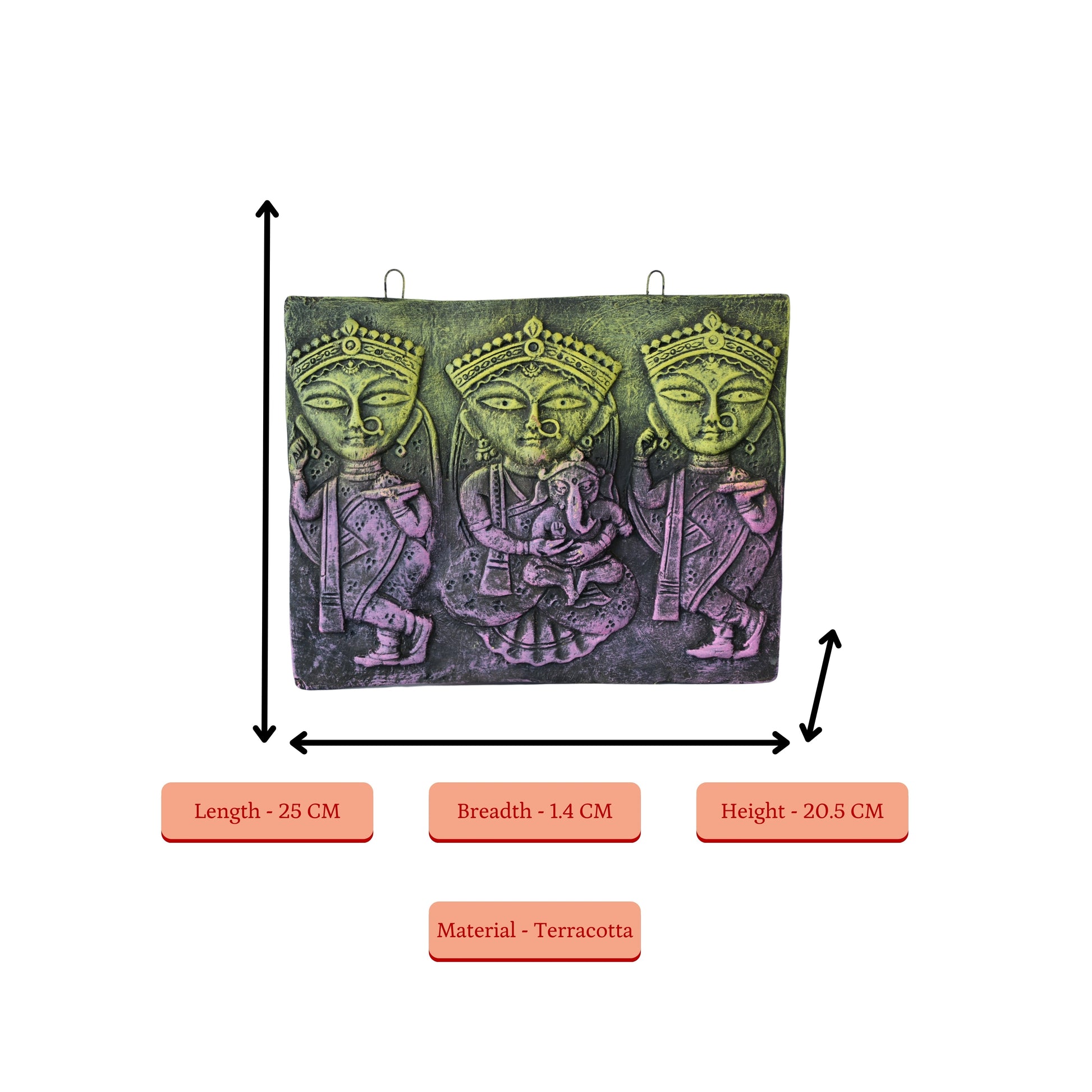 Sowpeace Premium Terracotta Jamini Roy Abstract Wall Art Decor