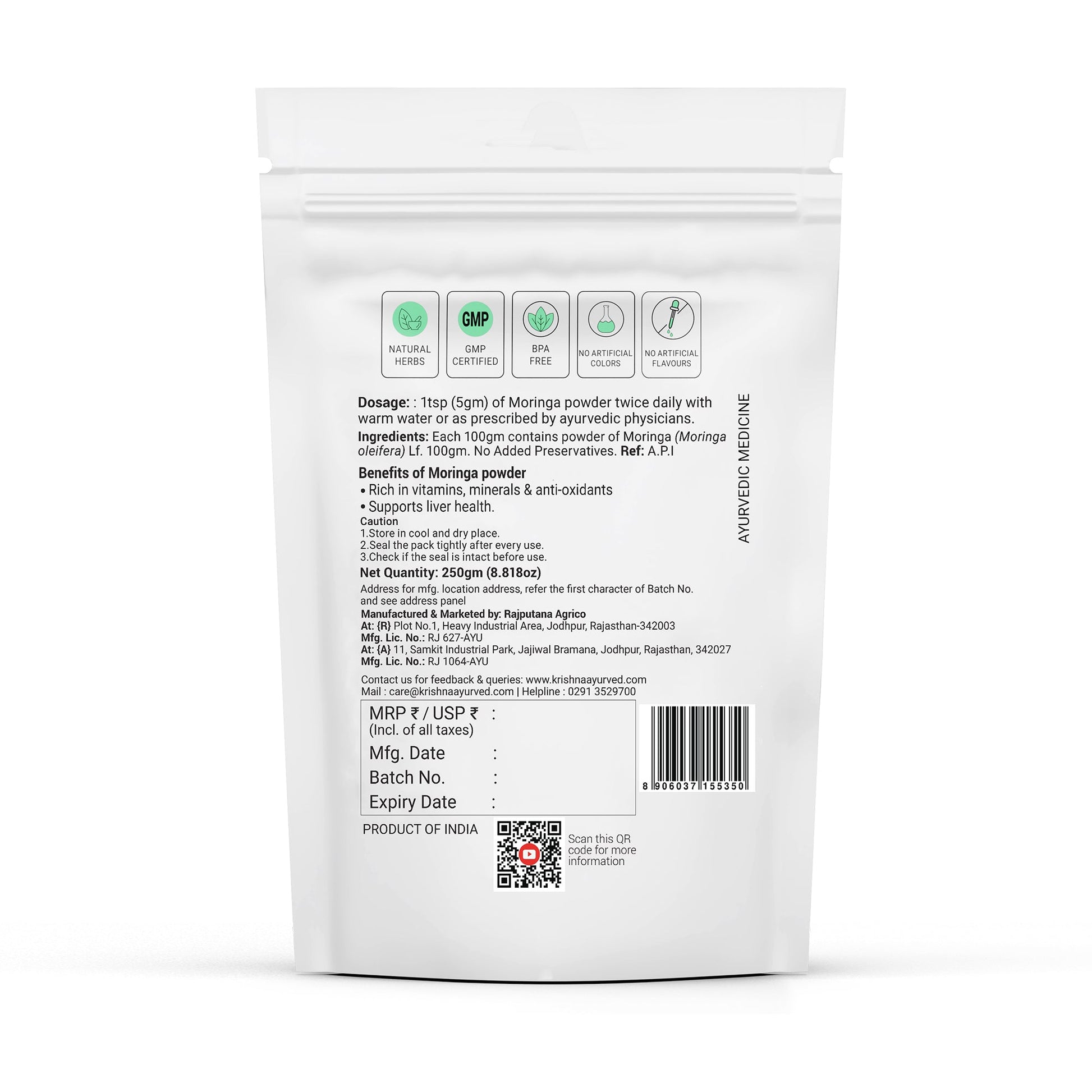 Krishna'S Herbal & Ayurveda Moringa Powder 