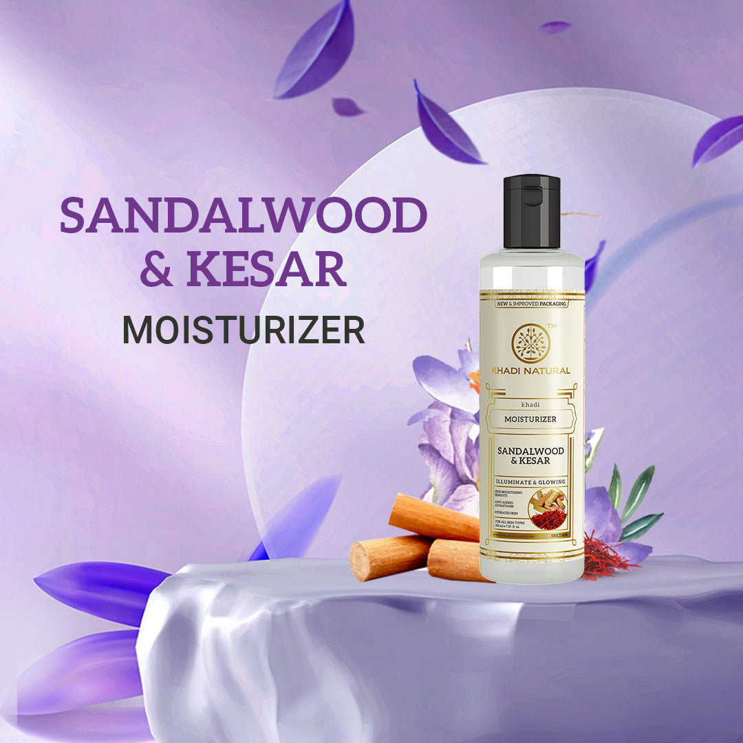 Khadi Natural Sandalwood & Kesar Moisturizer - 210ml 