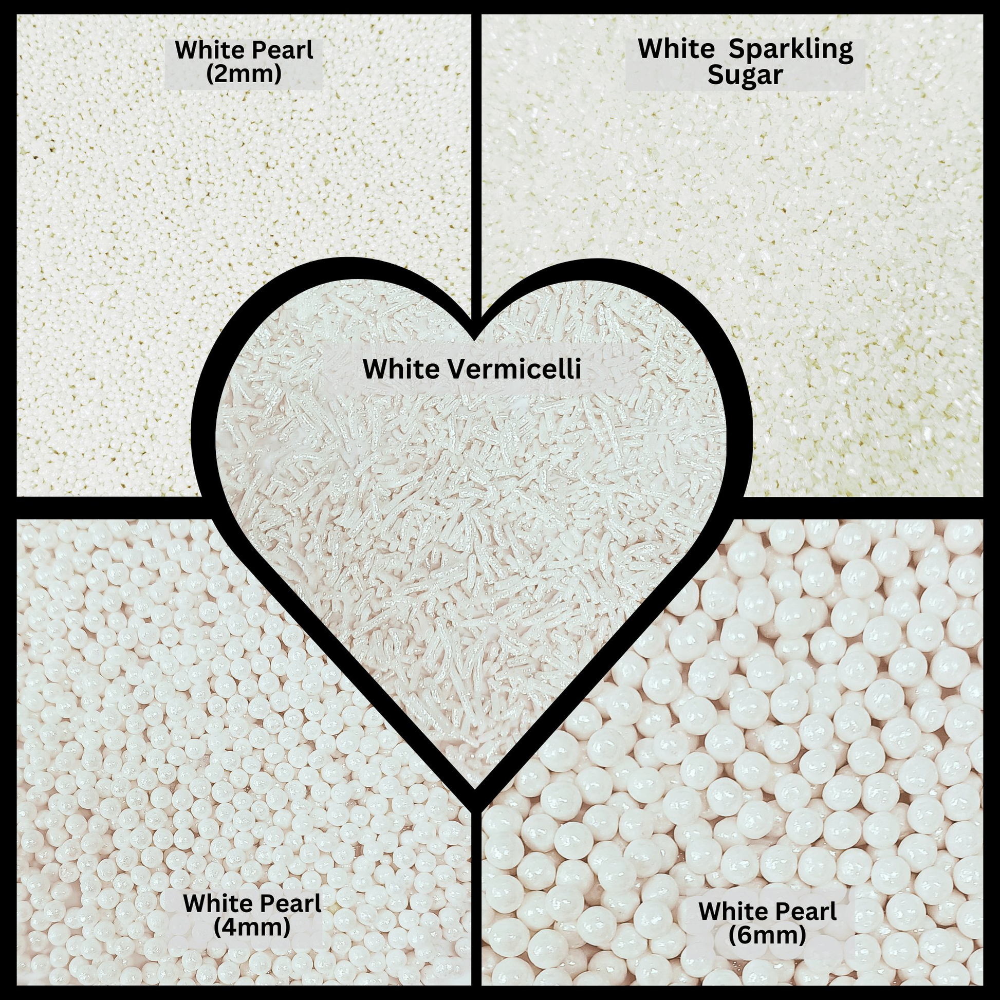 Confect Sprinkles for Cakes & Cupcakes Decoration | USP-15(White)