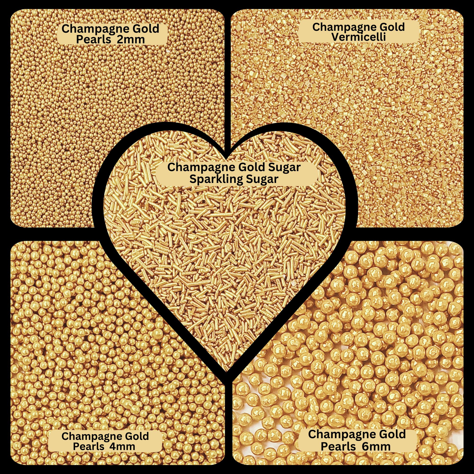 Confect Sprinkles for Cakes & Cupcakes Decoration | USP-17(CH Gold)