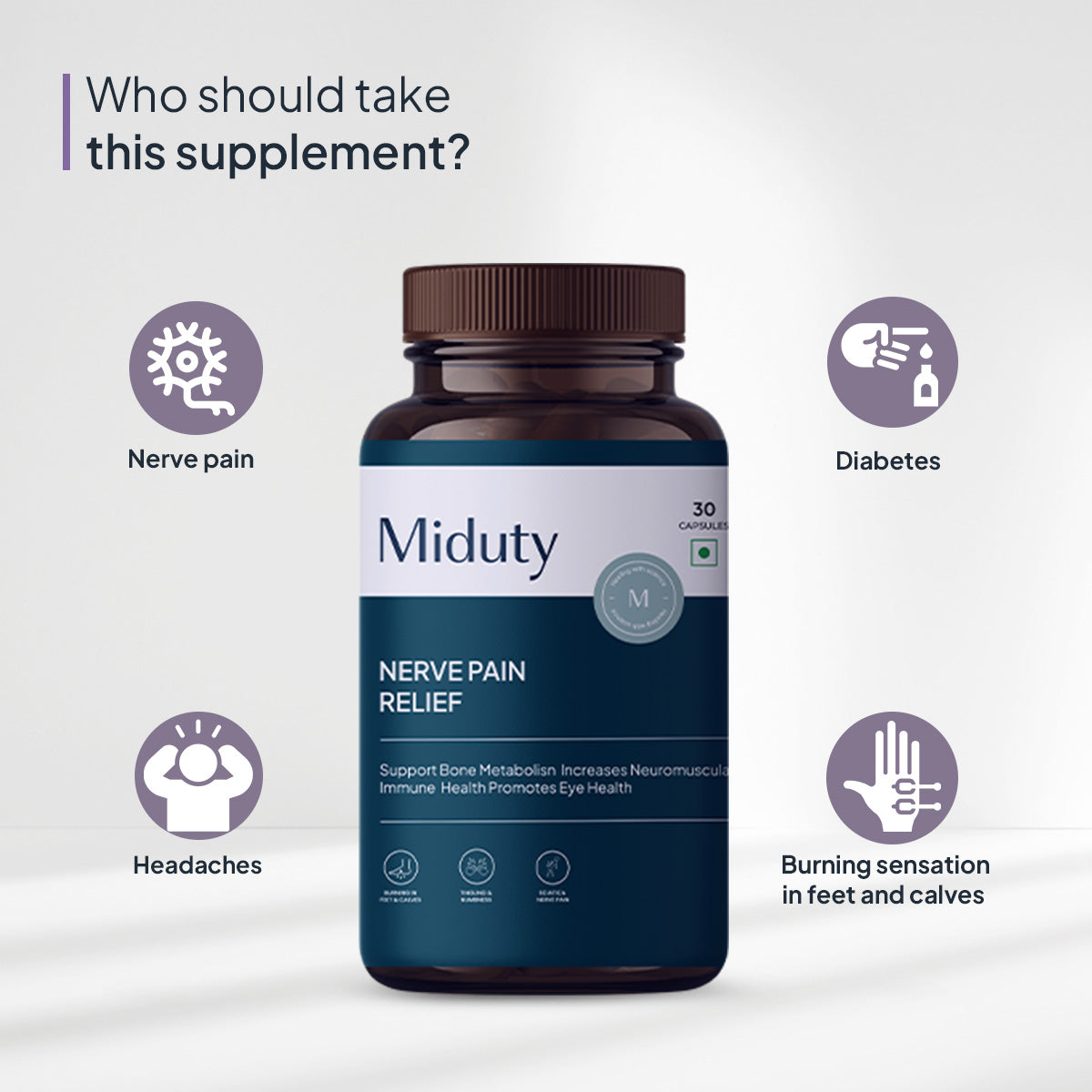 Miduty by Palak Notes Nerve Pain Relief Capsules - Grab2buy