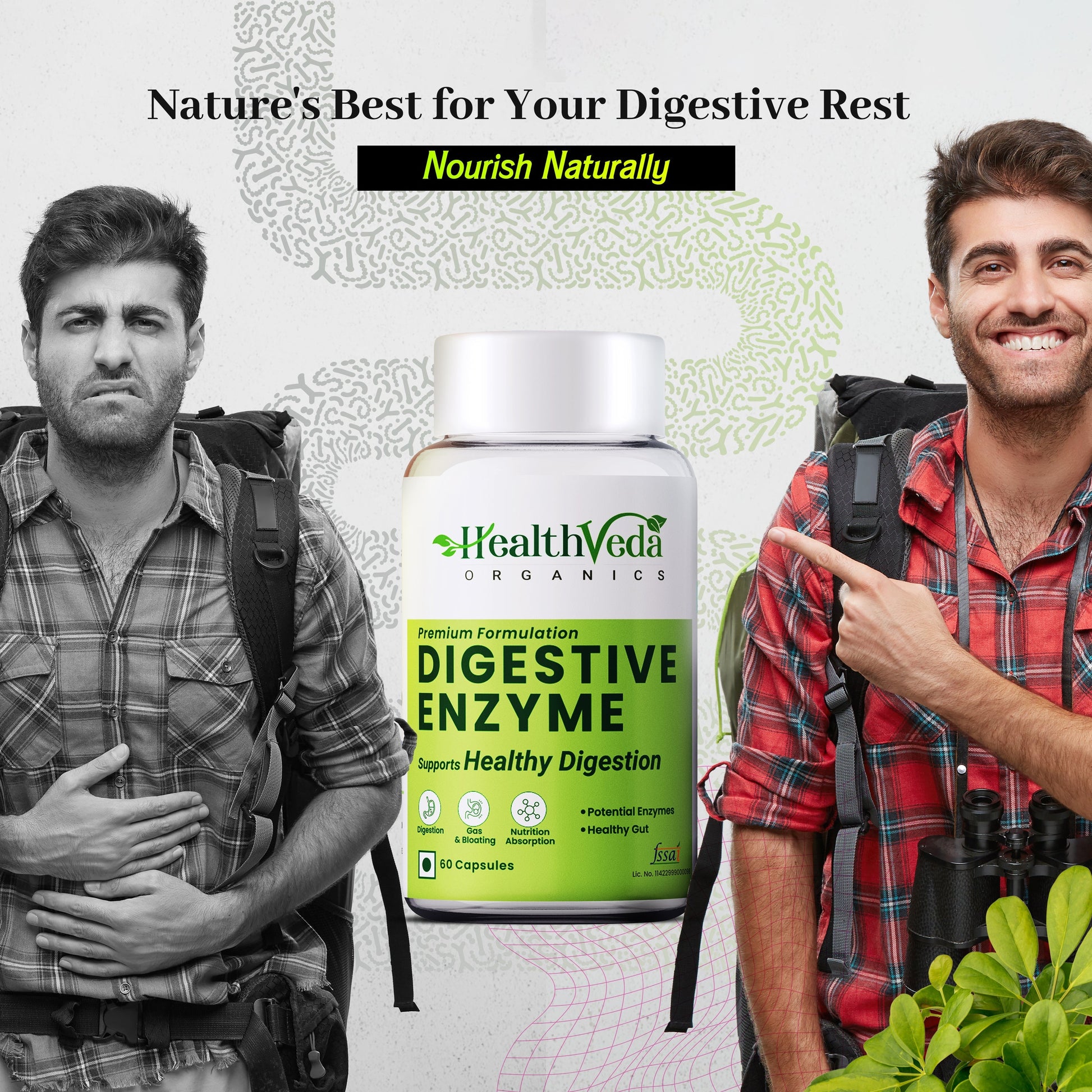 Health Veda Organics Digestive Enzyme Capsules 