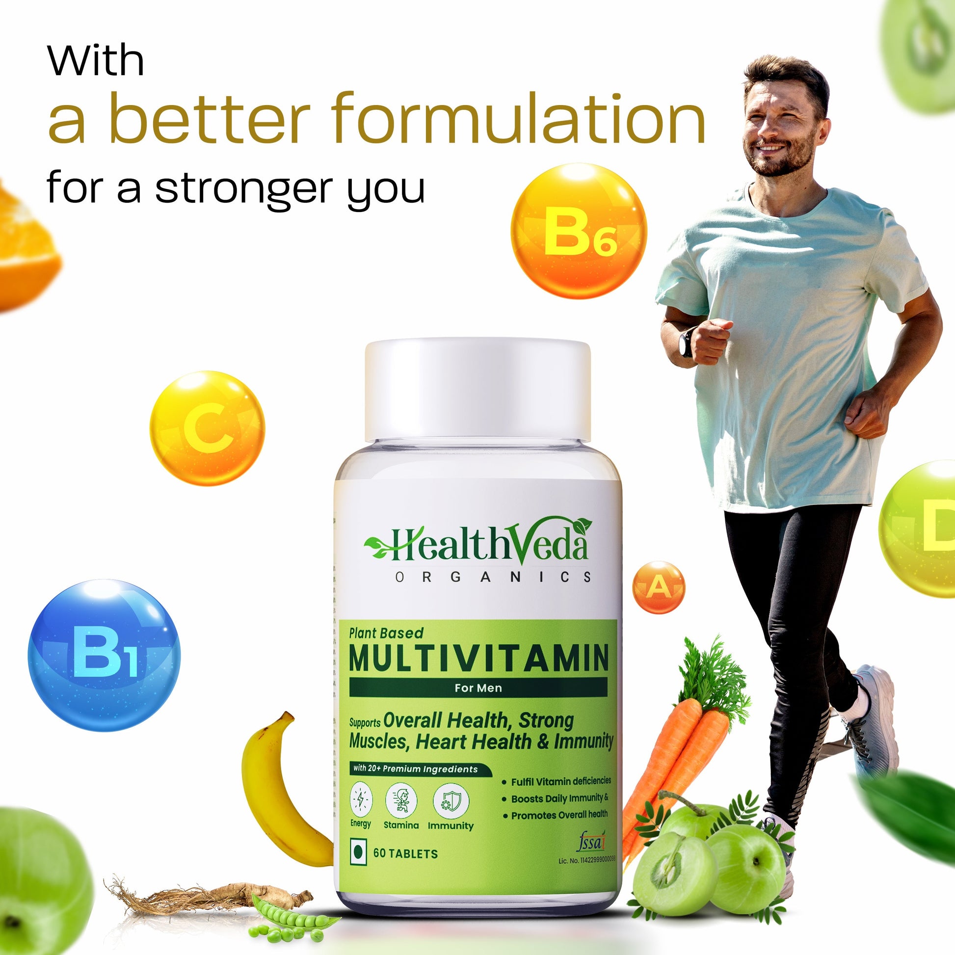 Health Veda Organics Multivitamin for Men Tablets 