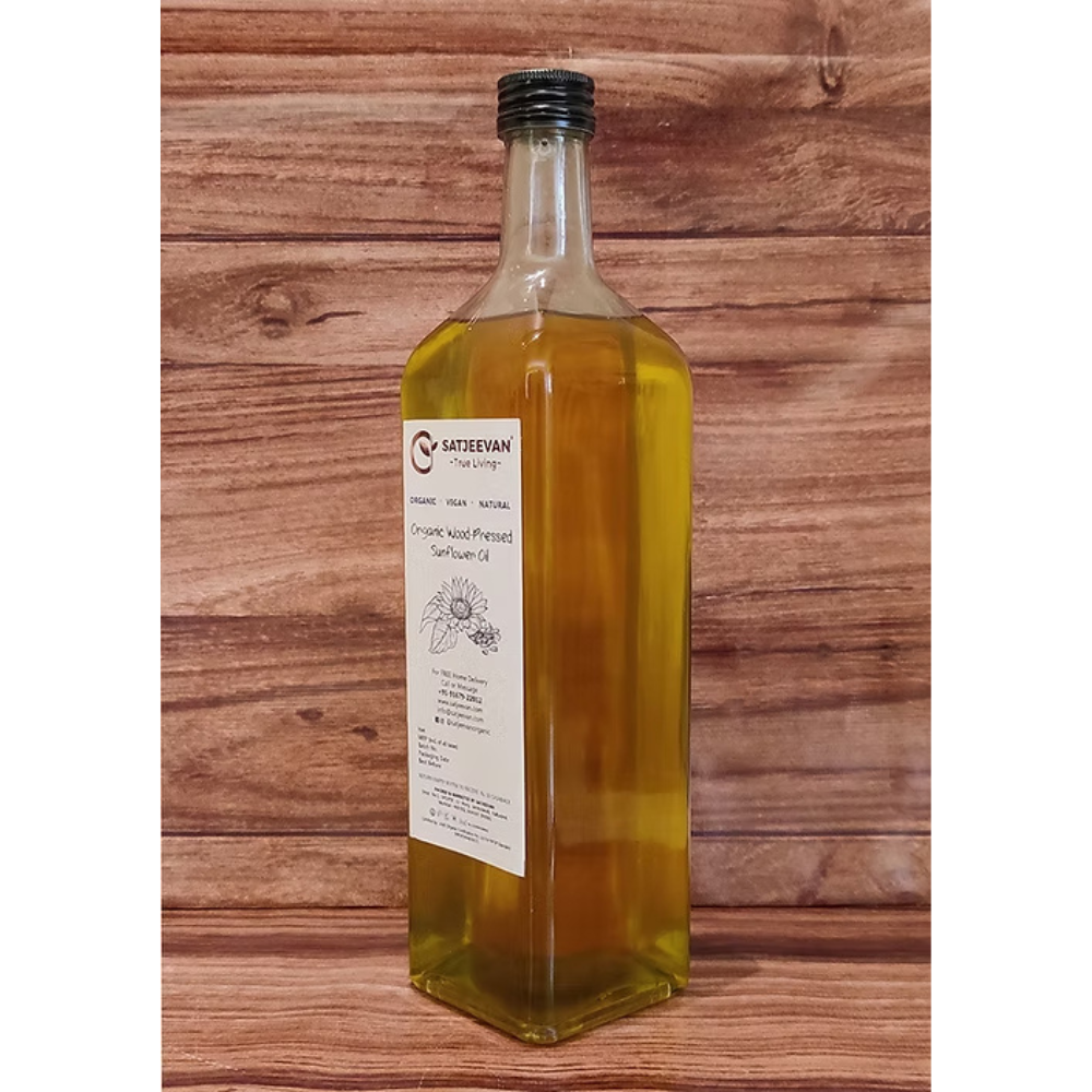 Satjeevan Organic Wood-Pressed Sunflower Oil 