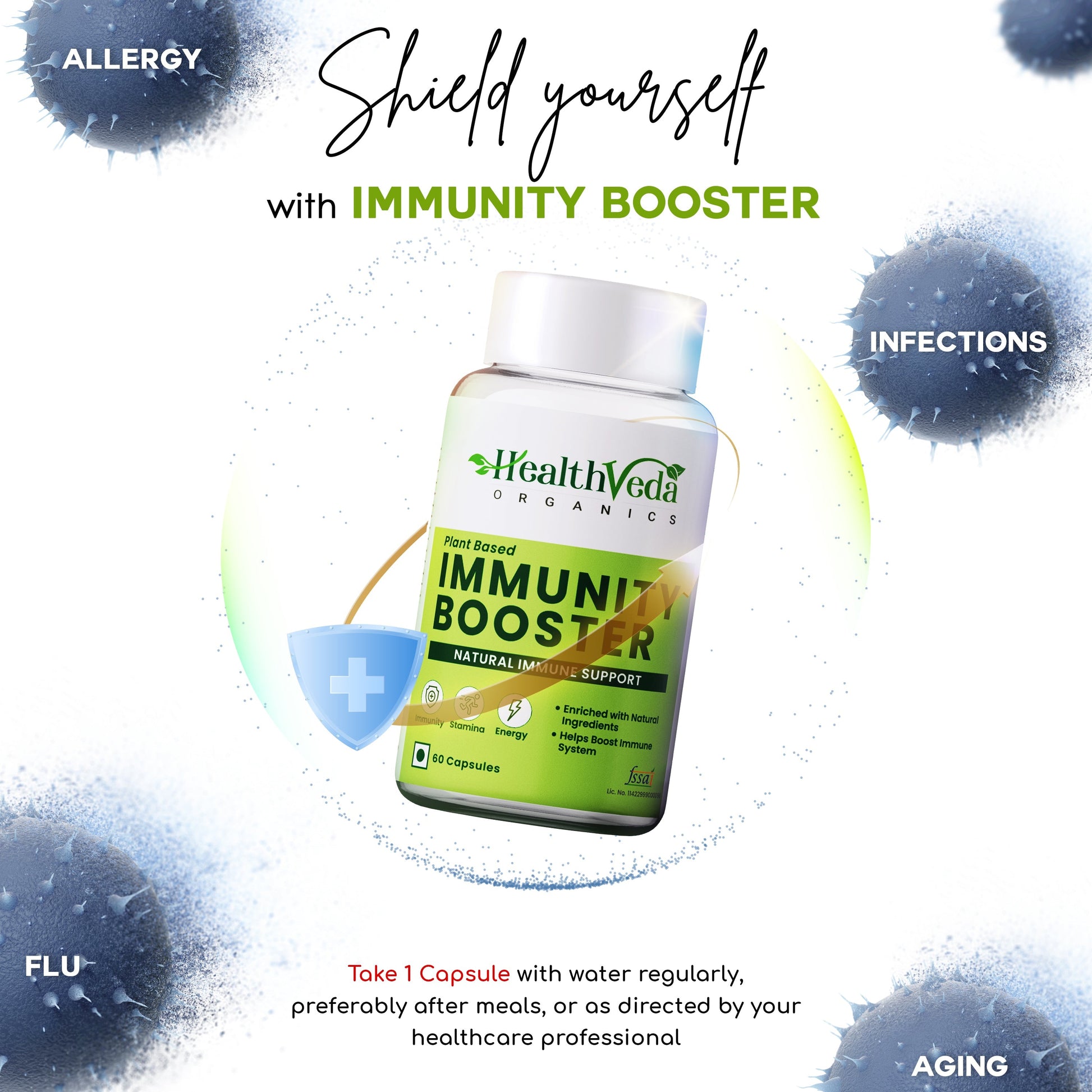 Health Veda Organics Natural Immunity Booster Capsules Health Veda Organics