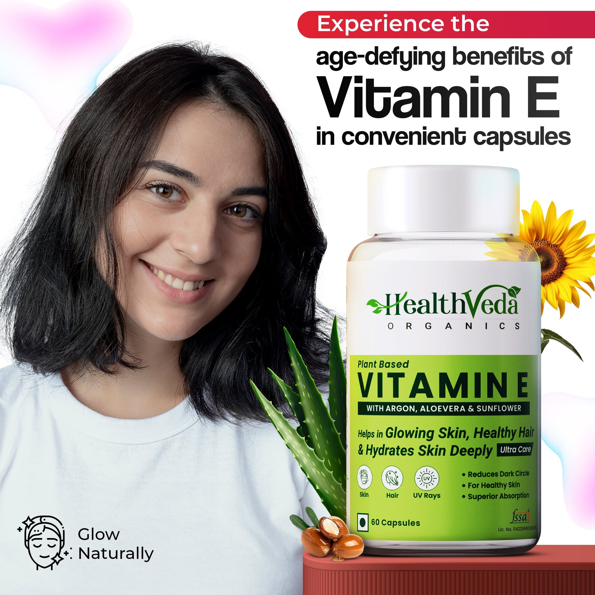 Health Veda Organics Vitamin E Capsules Health Veda Organics