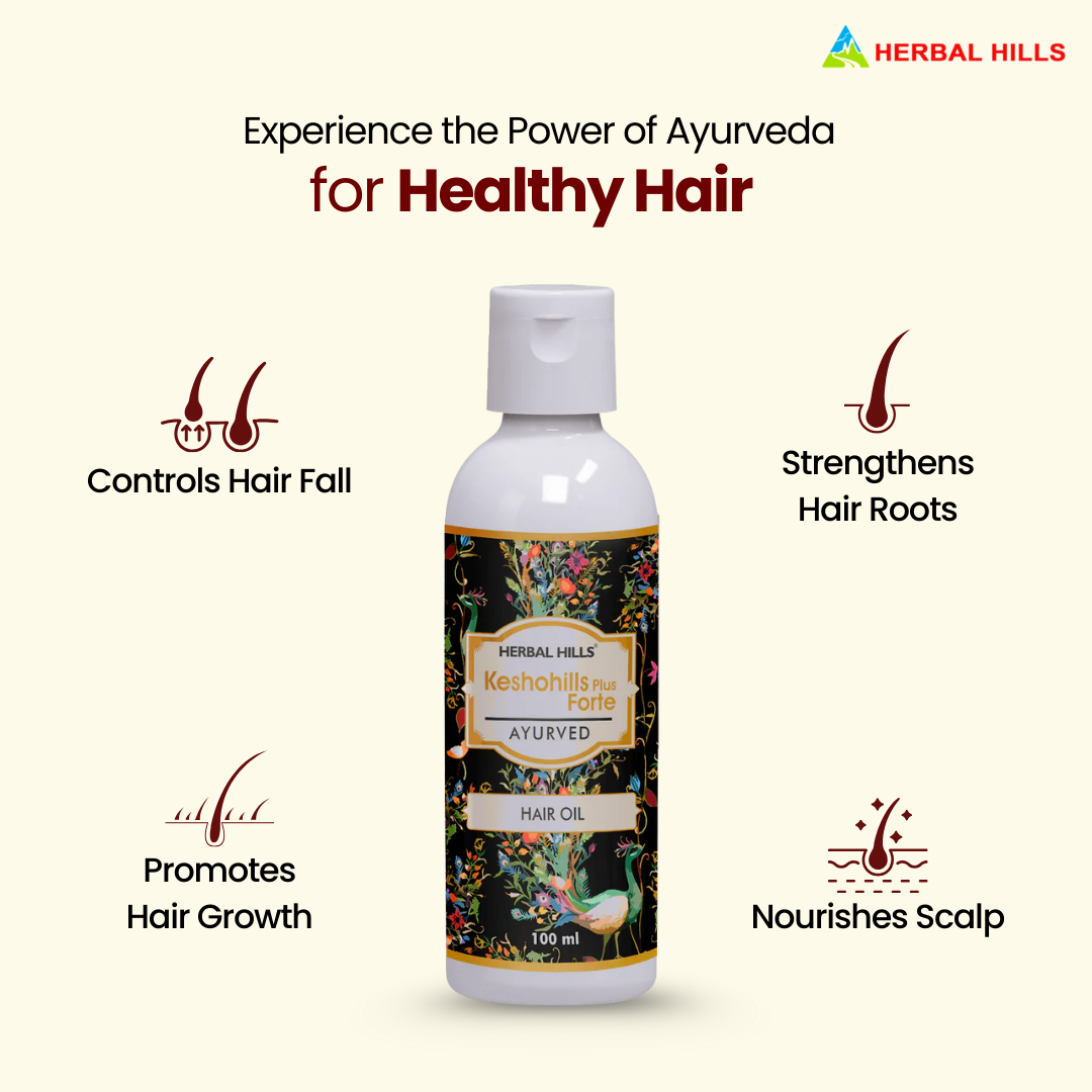 Herbal Hills Keshohills Plus Forte Ayurvedic Hair Oil 