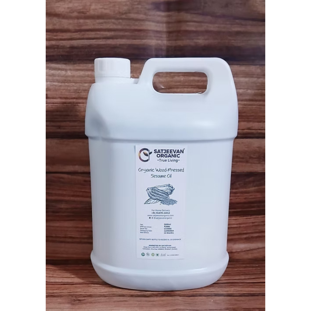 Satjeevan Organic Wood-Pressed Sesame Oil 