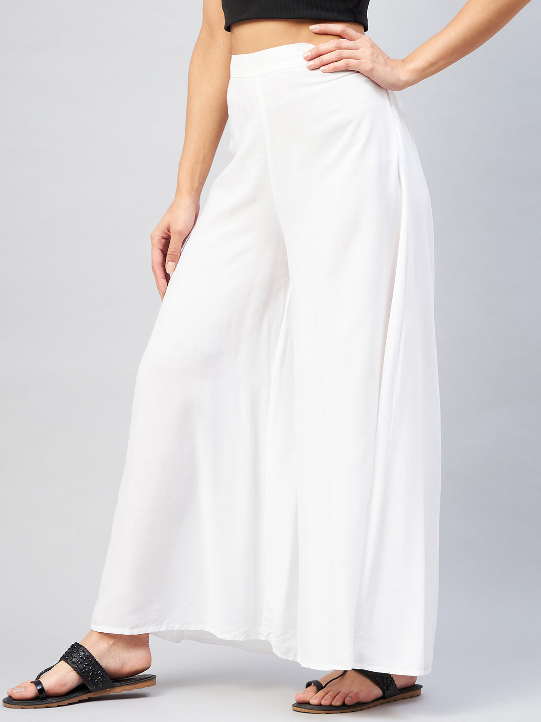 InWeave Solid White Palazzo 